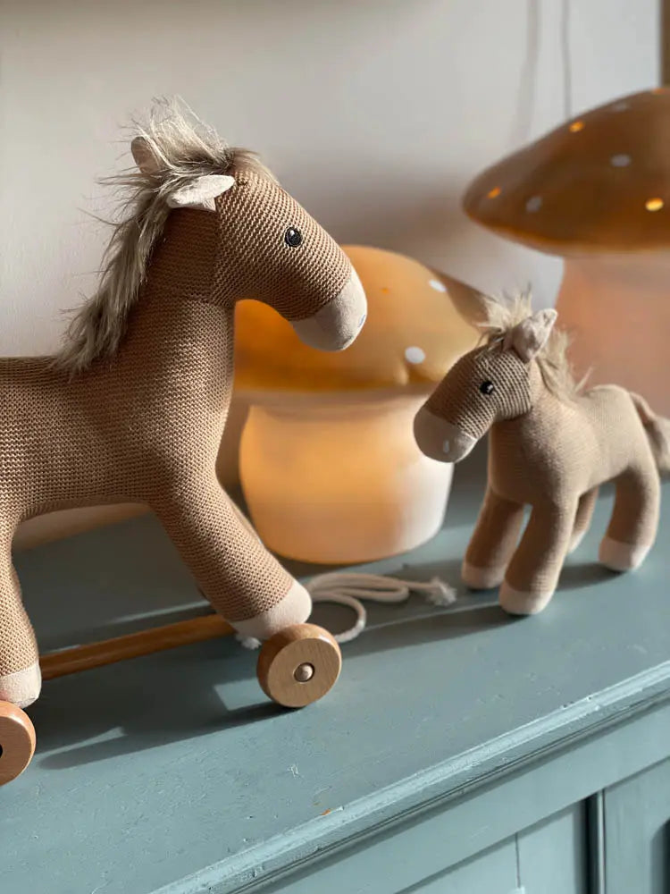 Luxury Knitted Pull-Along Horse