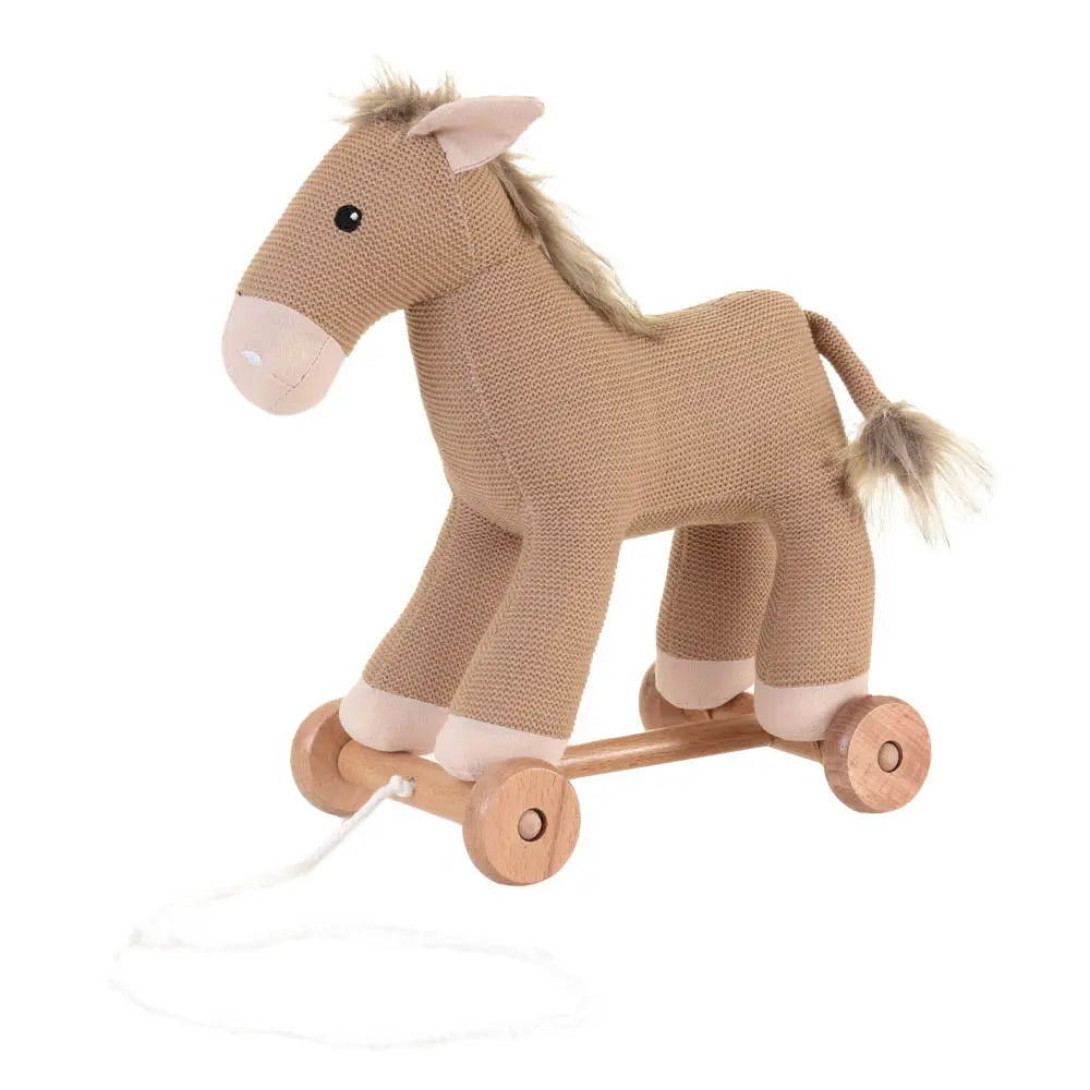Luxury Knitted Pull-Along Horse