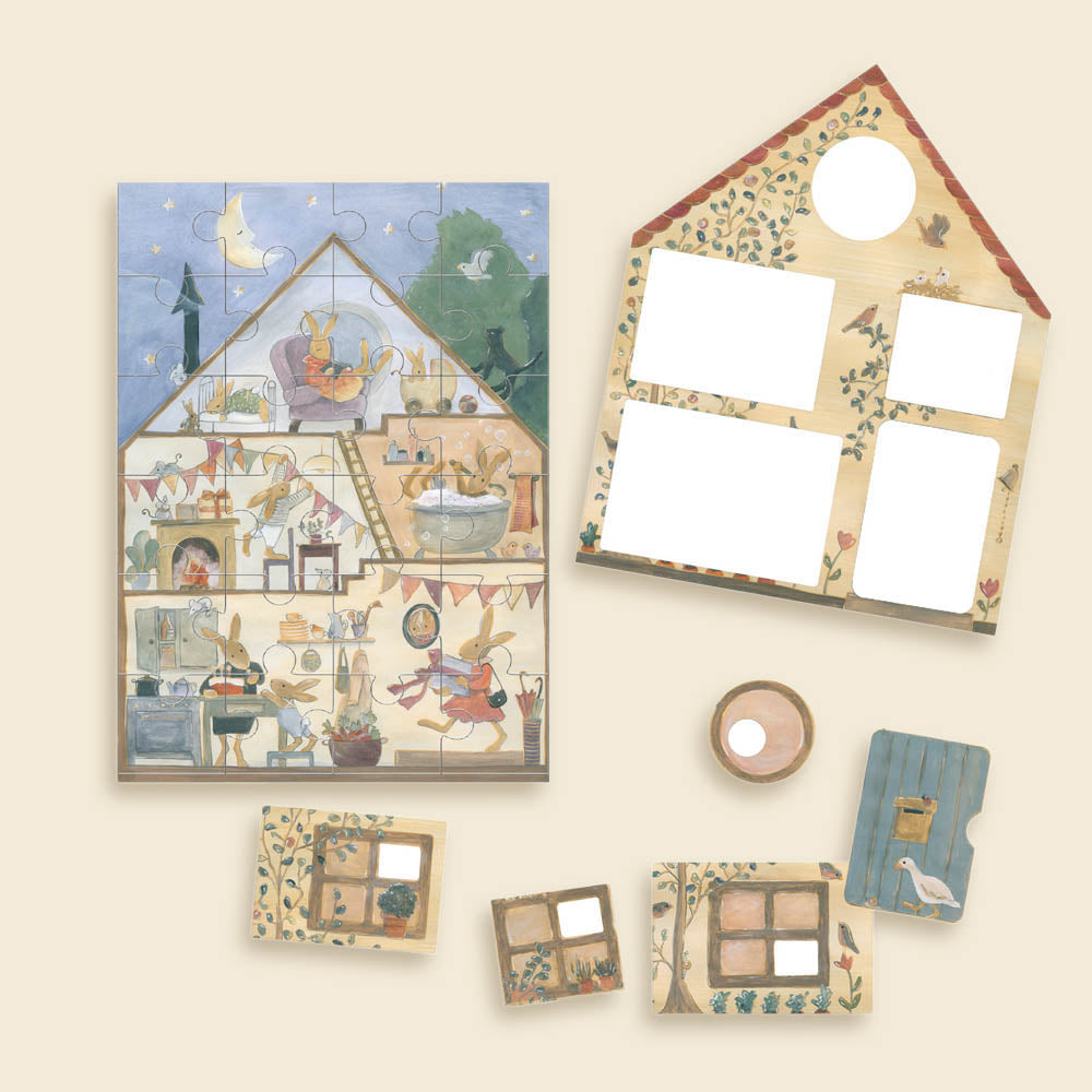 Luxury Wooden Rabbit Cottage Puzzle