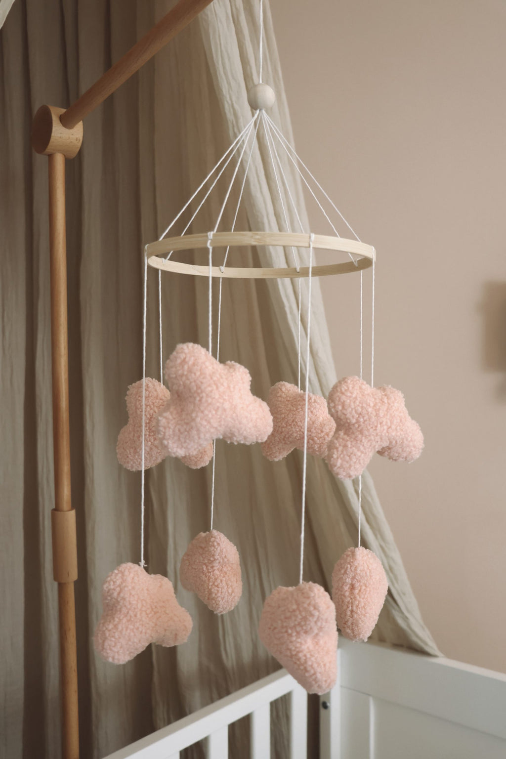 Handmade Boucle clouds pink