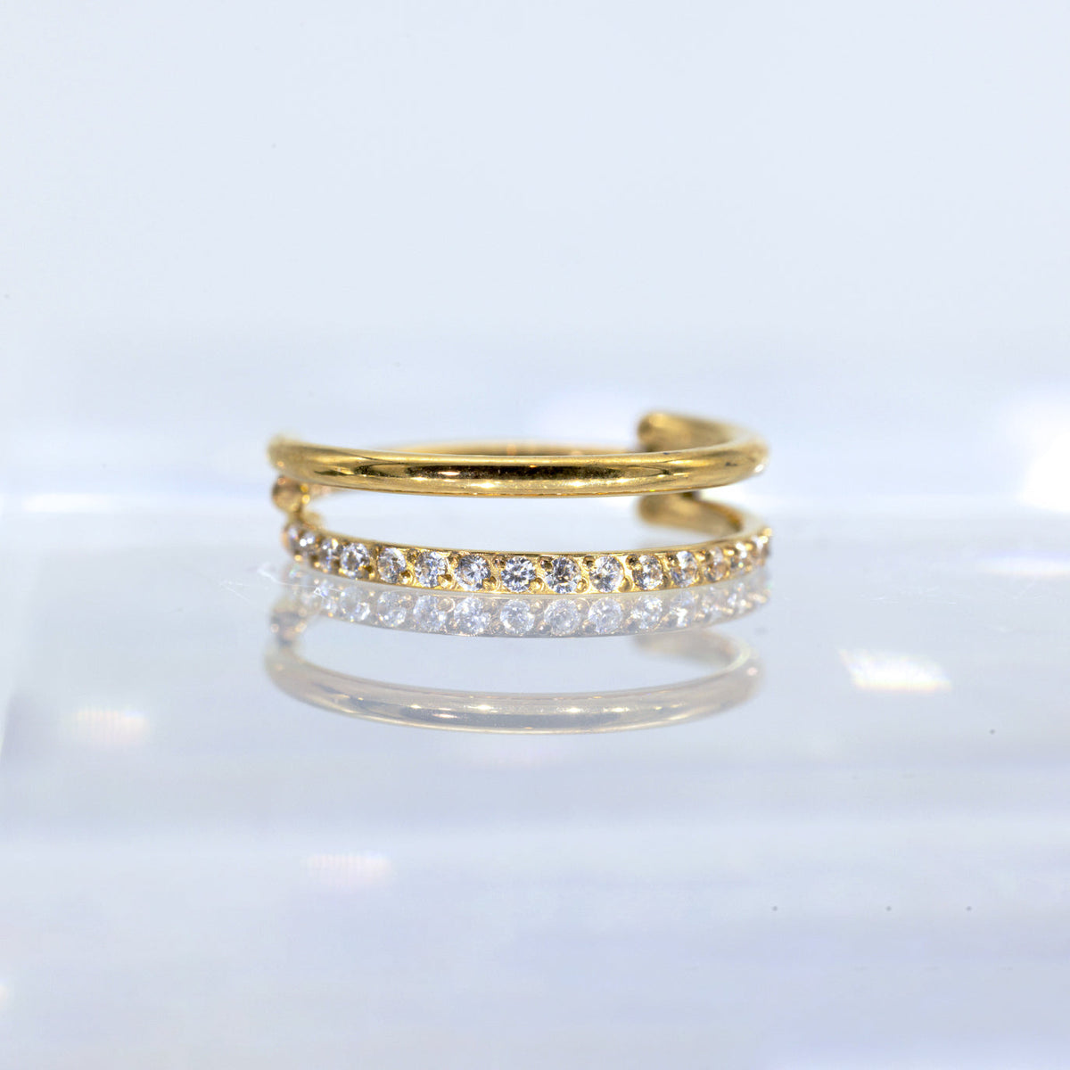 Luxury Triple Ring Hoop Piercing
