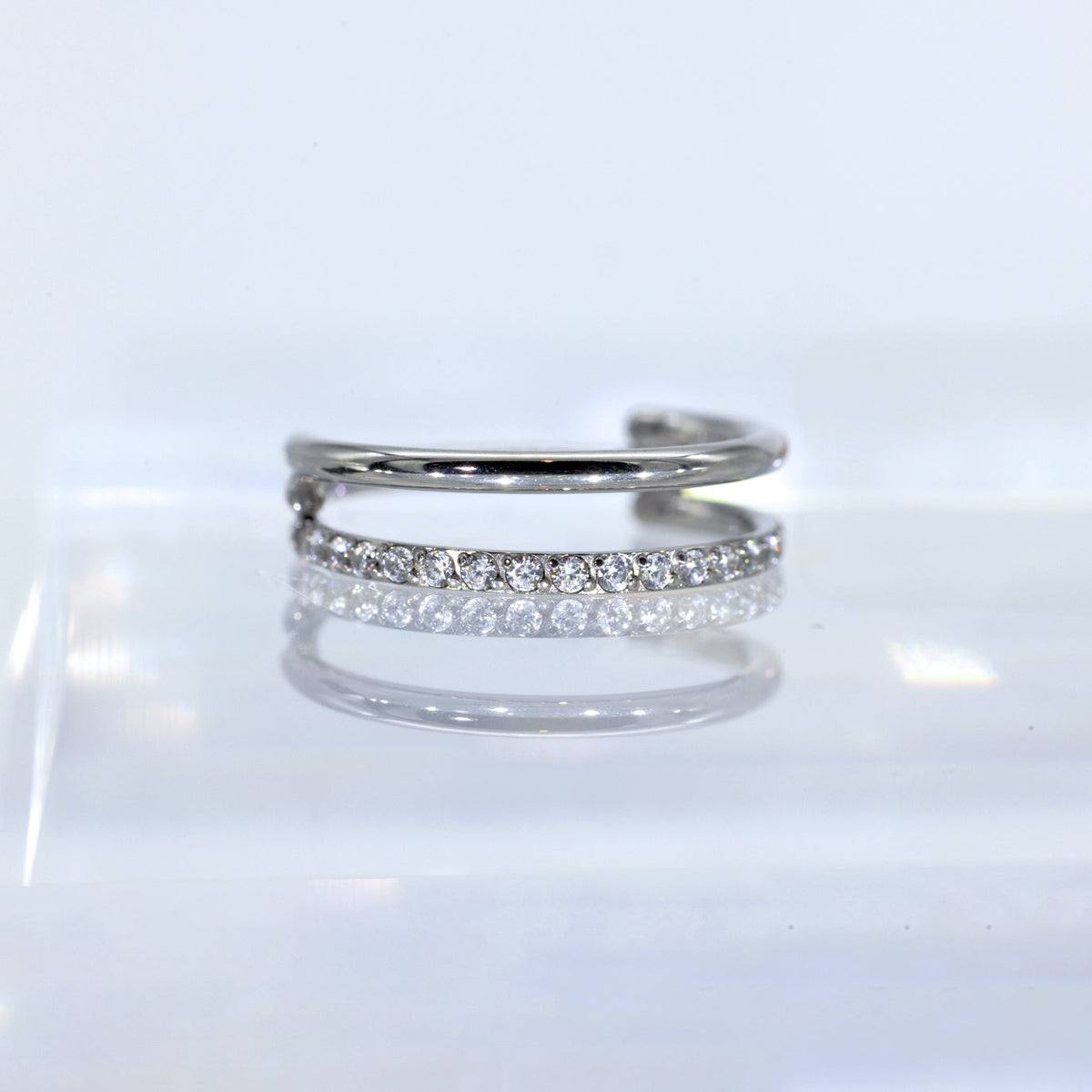 Luxury Triple Ring Hoop Piercing