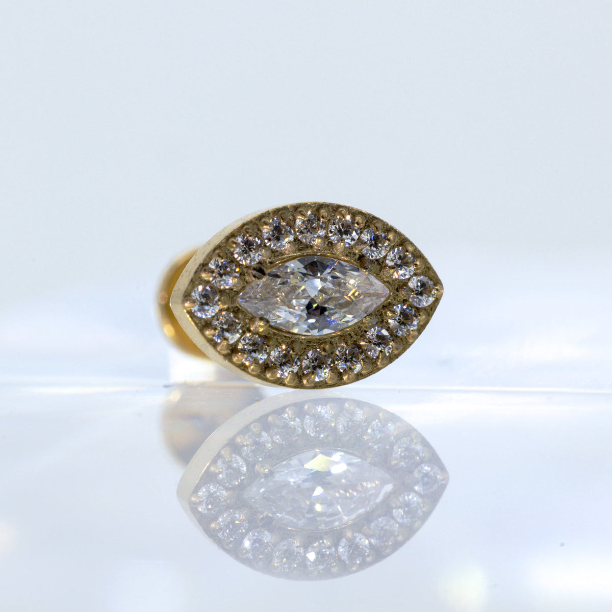 Luxury Marquise Halo Stud Earrings