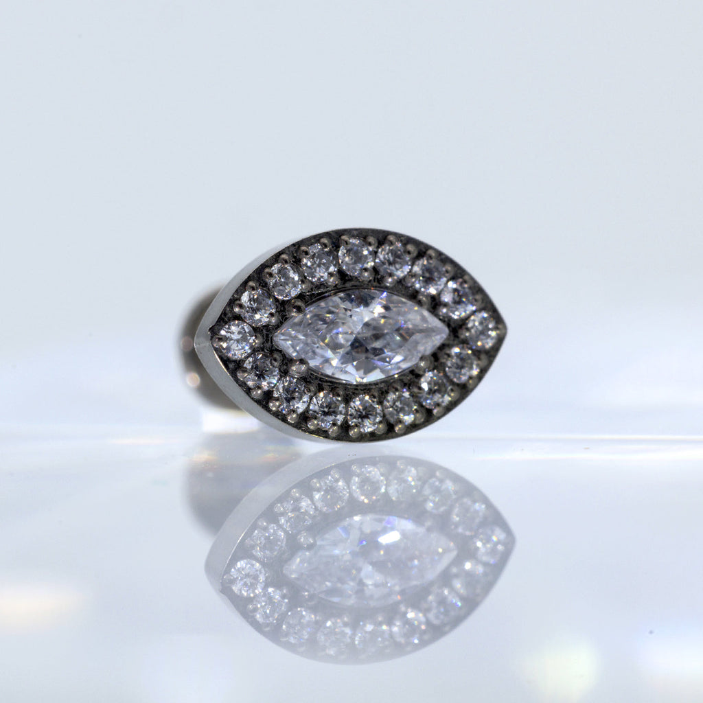 Luxury Marquise Halo Stud Earrings