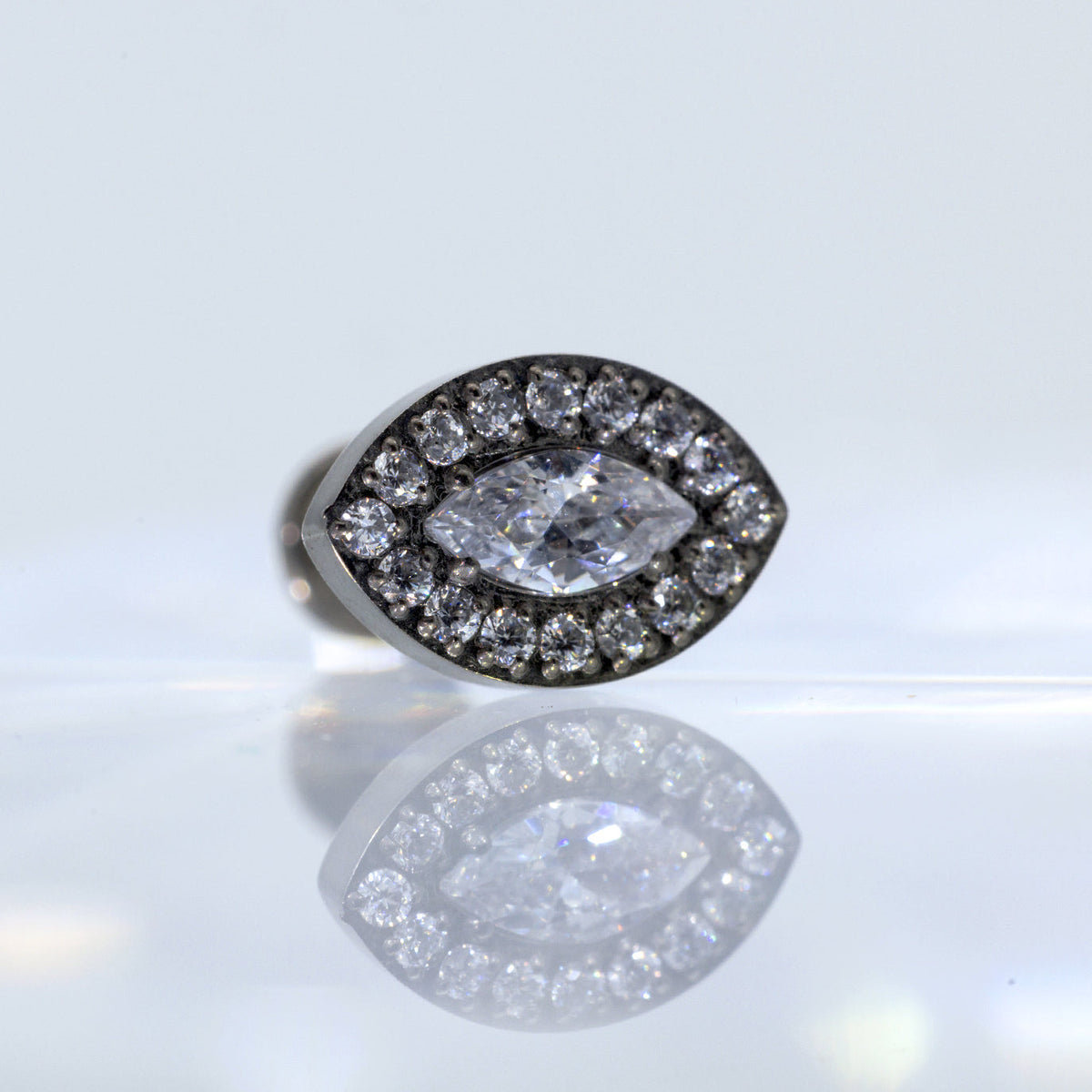 Luxury Marquise Halo Stud Earrings
