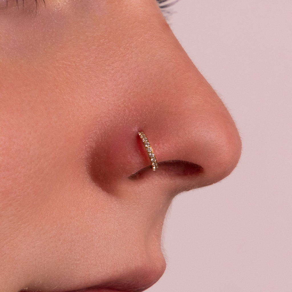 Luxury Pavé Hoop Piercing