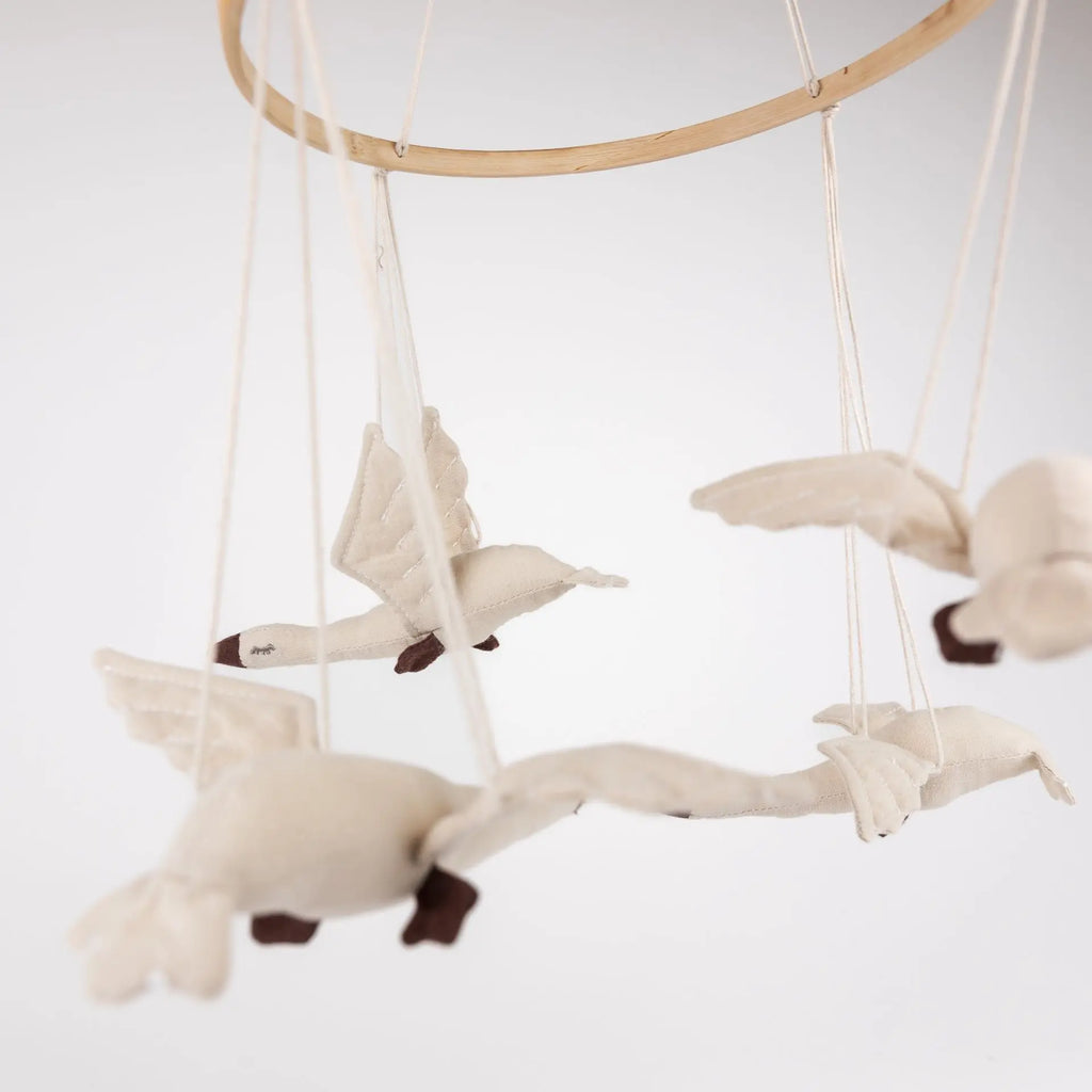 Luxury Geese Cot Mobile